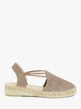 John Lewis Nuria Suede Espadrille Sandals, Neutral Taupe