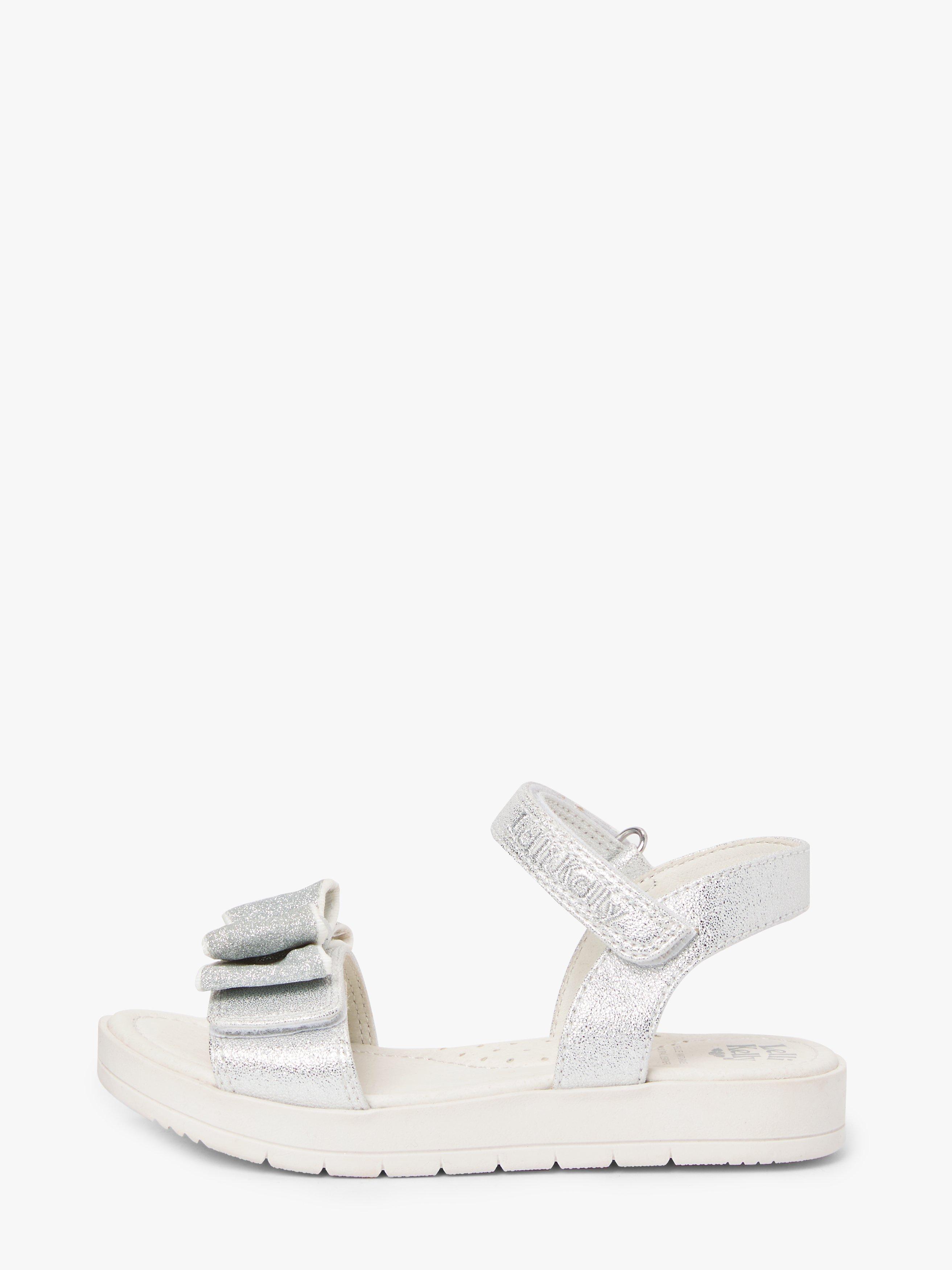 Lelli Kelly Children's Elsa Glitter Bow Sandals, Silver