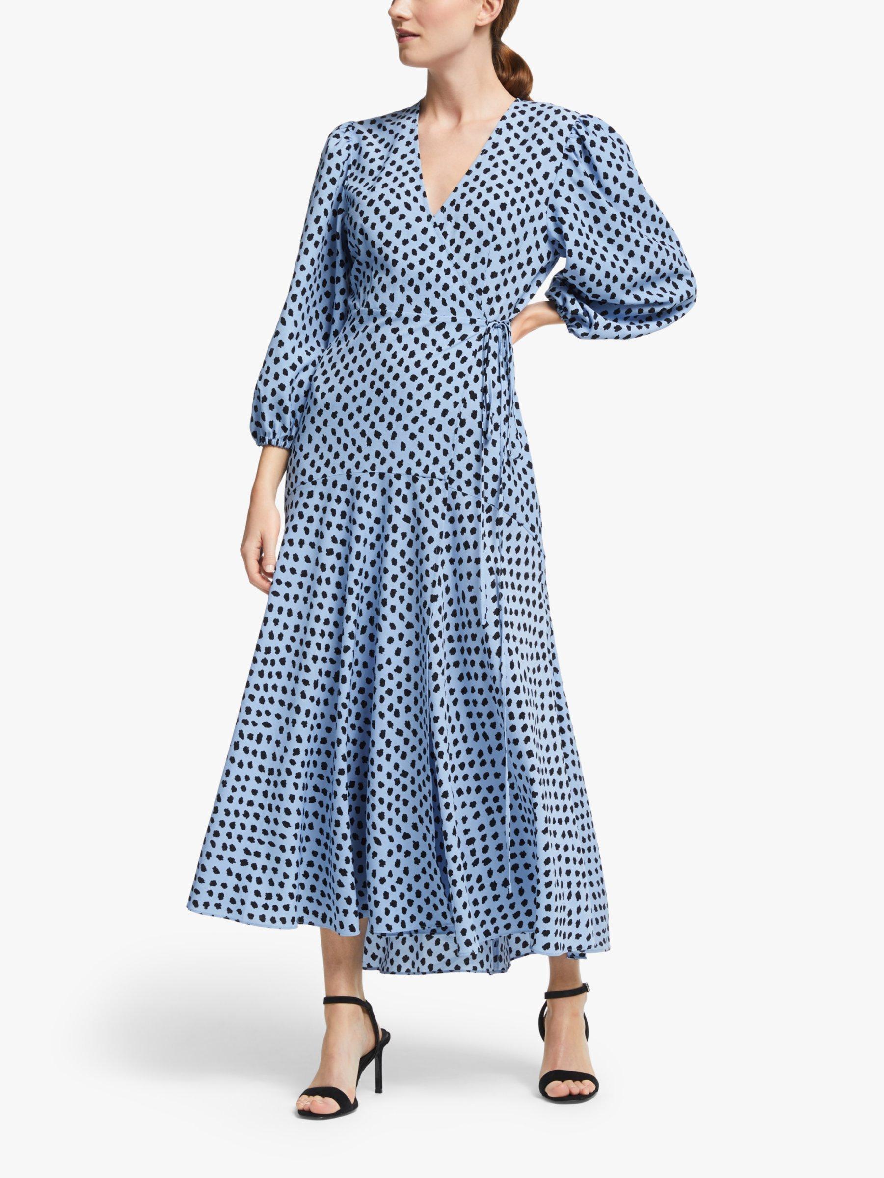 Essentiel Antwerp Spot Print Wrap Dress, Chambray
