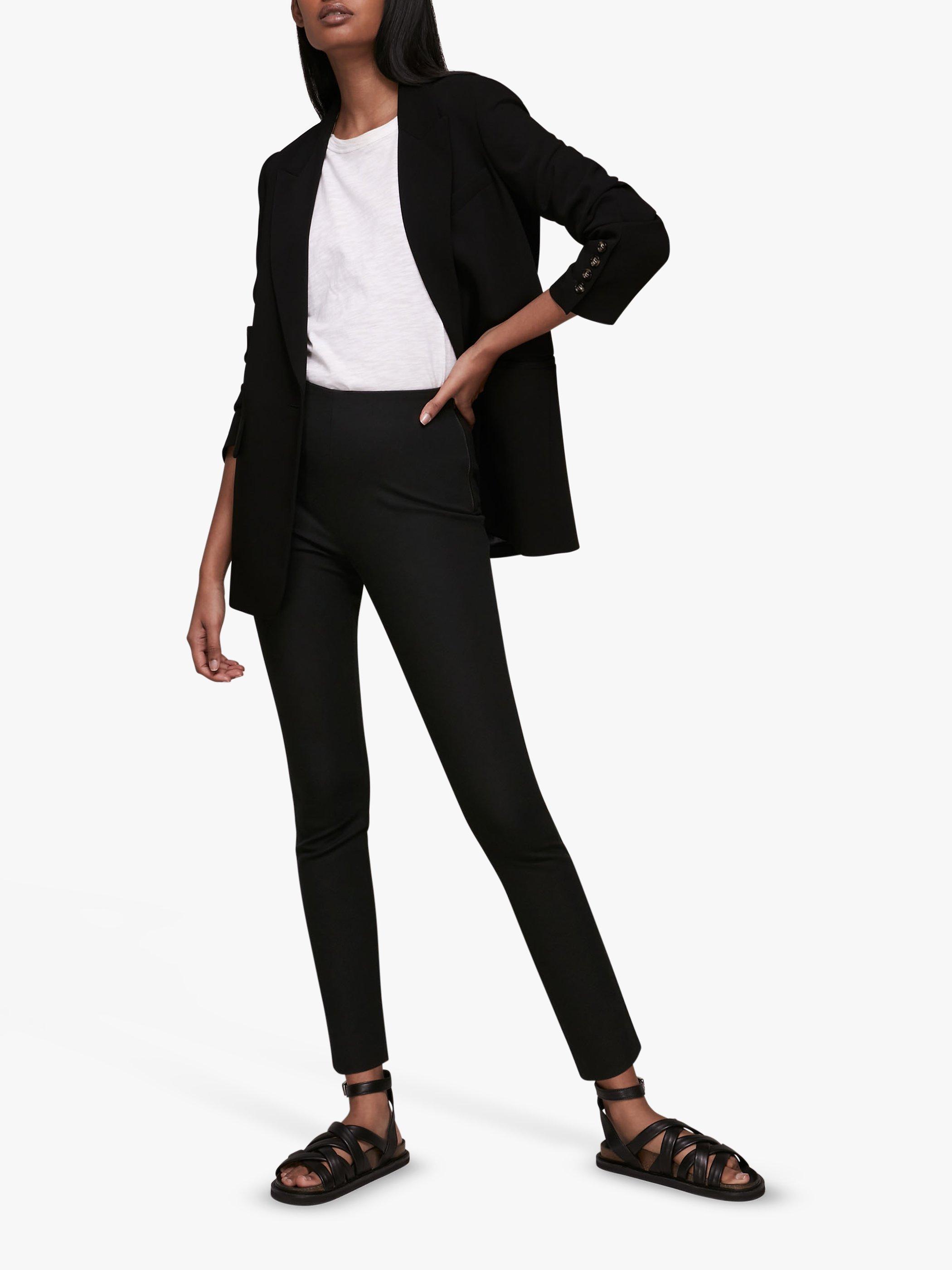 Product image 1 of 5, which shows Whistles Super Stretch Trousers, Black, 6