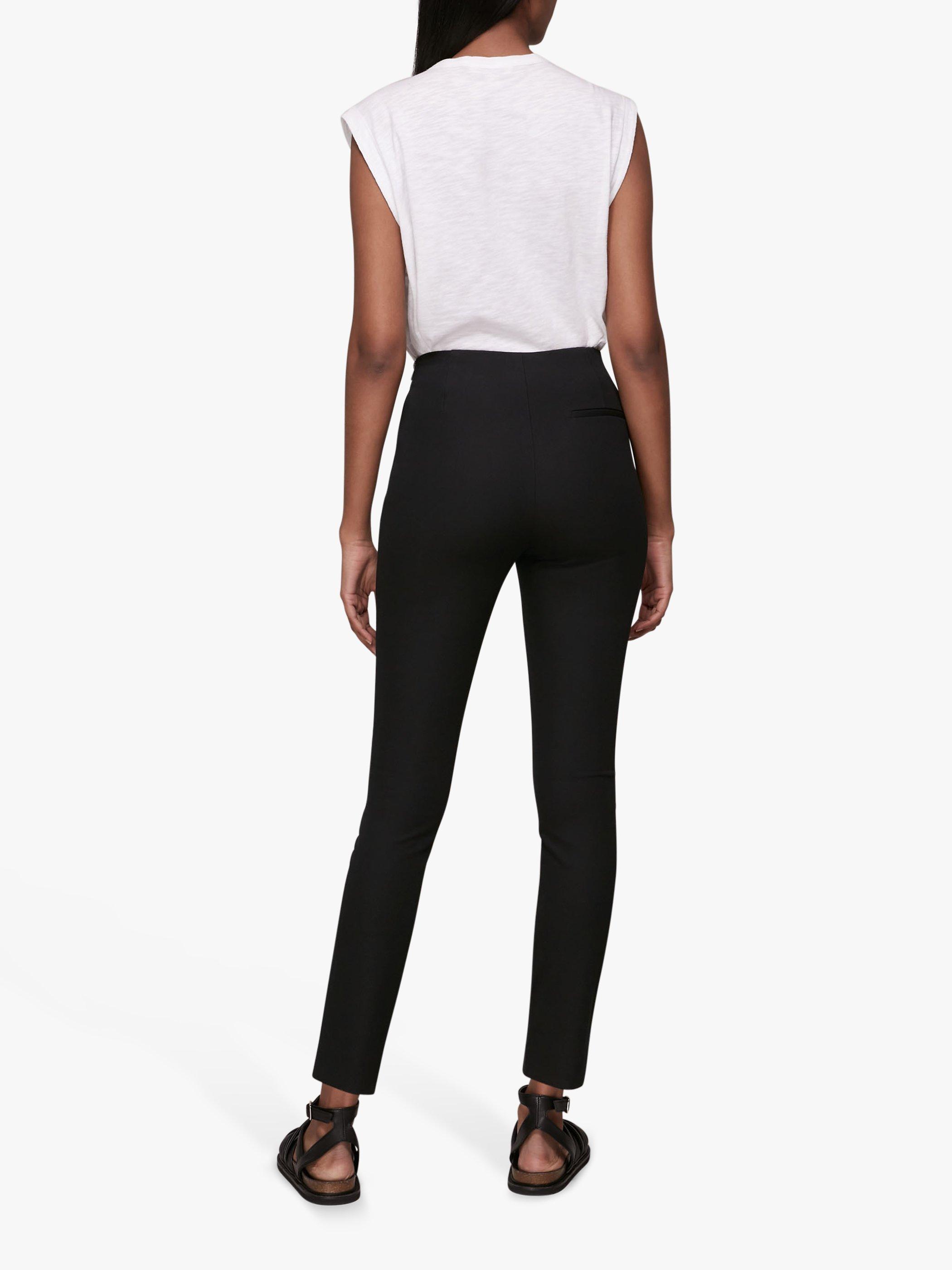 Product image 3 of 5, which shows Whistles Super Stretch Trousers, Black, 6