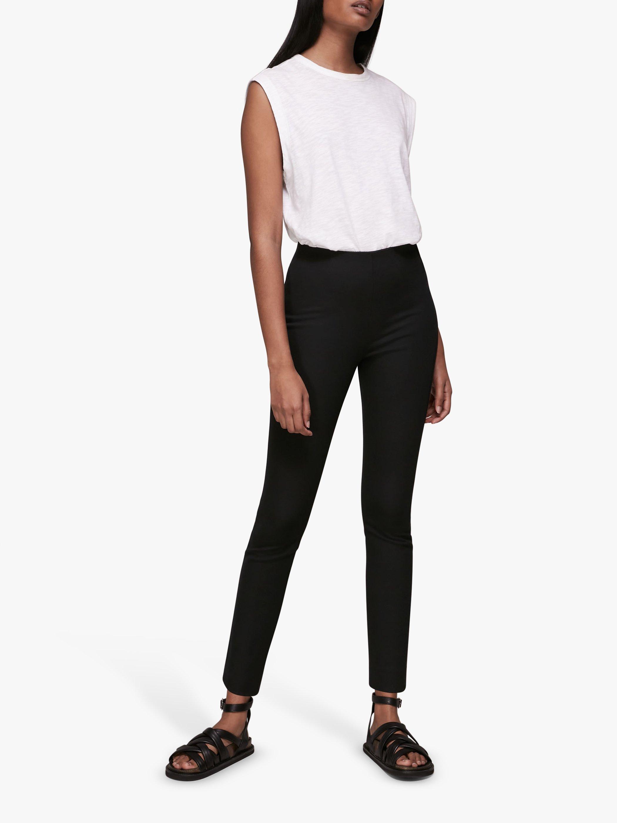 Product image 2 of 5, which shows Whistles Super Stretch Trousers, Black, 6