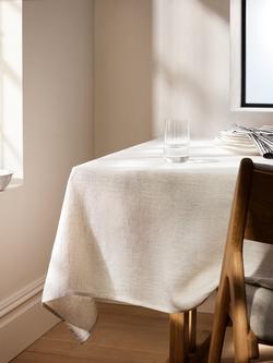 John Lewis Linen Tablecloth - view 2, Natural