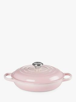 Le Creuset Cast Iron Signature Shallow Casserole - view 2, Shell Pink