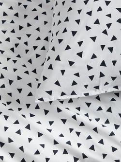 John Lewis Geometric Duvet Cover and Pillowcase Set, White/Black - view 2, White/Black