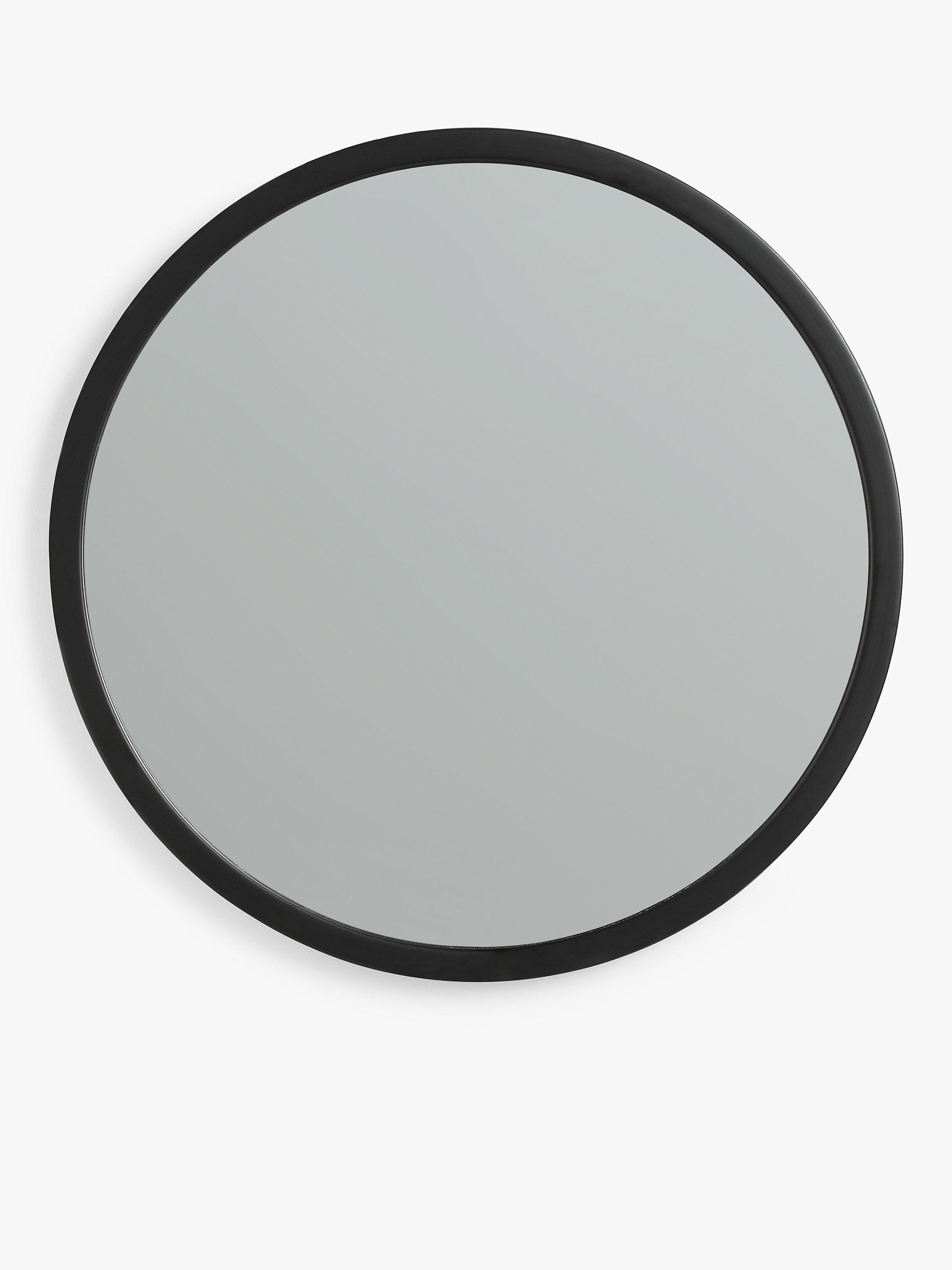 John Lewis ANYDAY Round Edge Wall Mirror, Black, 55cm