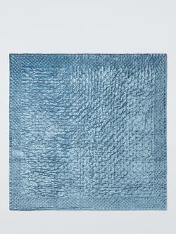 John Lewis Velvet Stitch Quilt - view 2, Bluestone