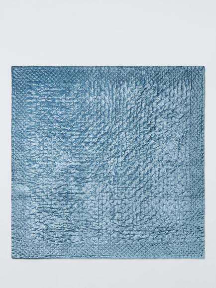 John Lewis Velvet Stitch Quilt - view 2, Bluestone