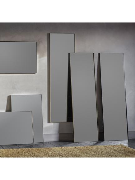 Gallery Direct Hurston Rectangular Metal Frame Wall Mirror - view 2, Champagne
