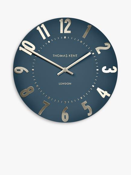 Thomas Kent Mulberry Wall Clock, Midnight Blue, Midnight Blue