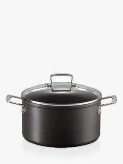 Le Creuset Toughened Non-Stick Deep Casserole - view 2, Black