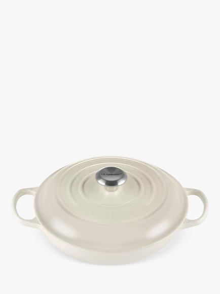 Le Creuset Cast Iron Signature Shallow Casserole, Meringue