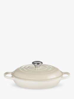 Le Creuset Cast Iron Signature Shallow Casserole - view 2, Meringue