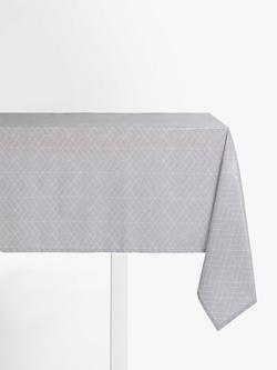 John Lewis Wipe Clean PVC Geometric Print Tablecloth, Pale Grey, Pale Grey