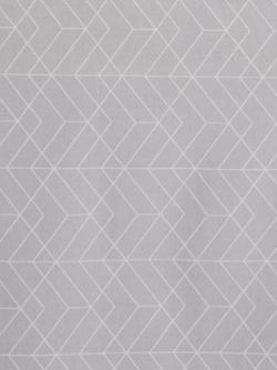 John Lewis Wipe Clean PVC Geometric Print Tablecloth, Pale Grey - view 2, Pale Grey