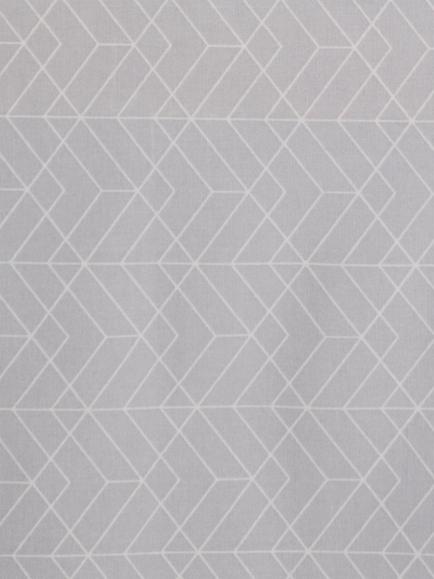 John Lewis Wipe Clean PVC Geometric Print Tablecloth, Pale Grey - view 2, Pale Grey