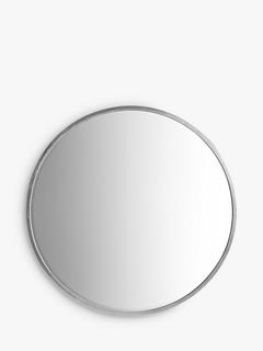 Gallery Direct Cade Round Wall Mirror, Antique Silver, 100cm