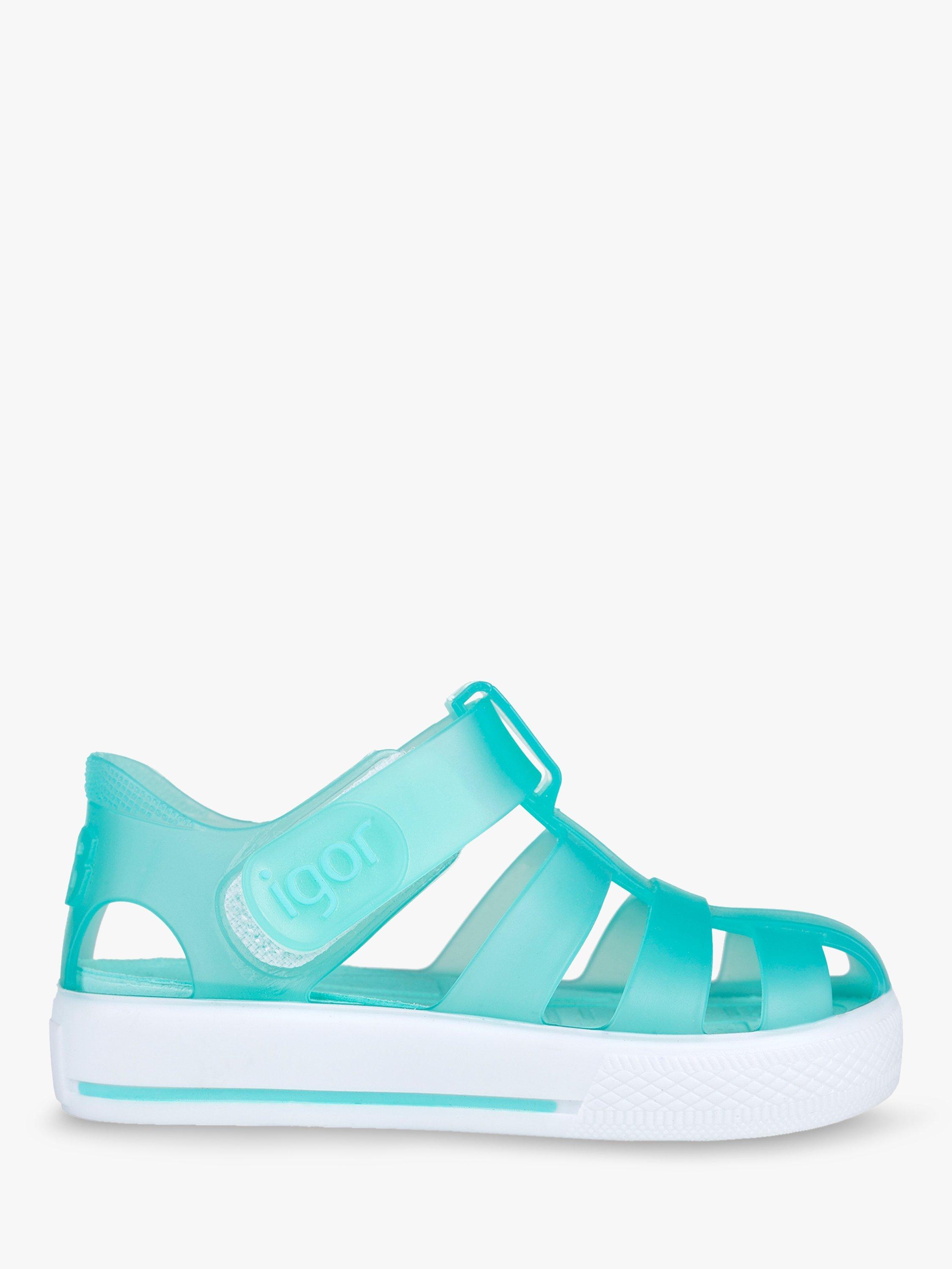 IGOR Kids' Star Jelly Sandals, Aquamarine, 19