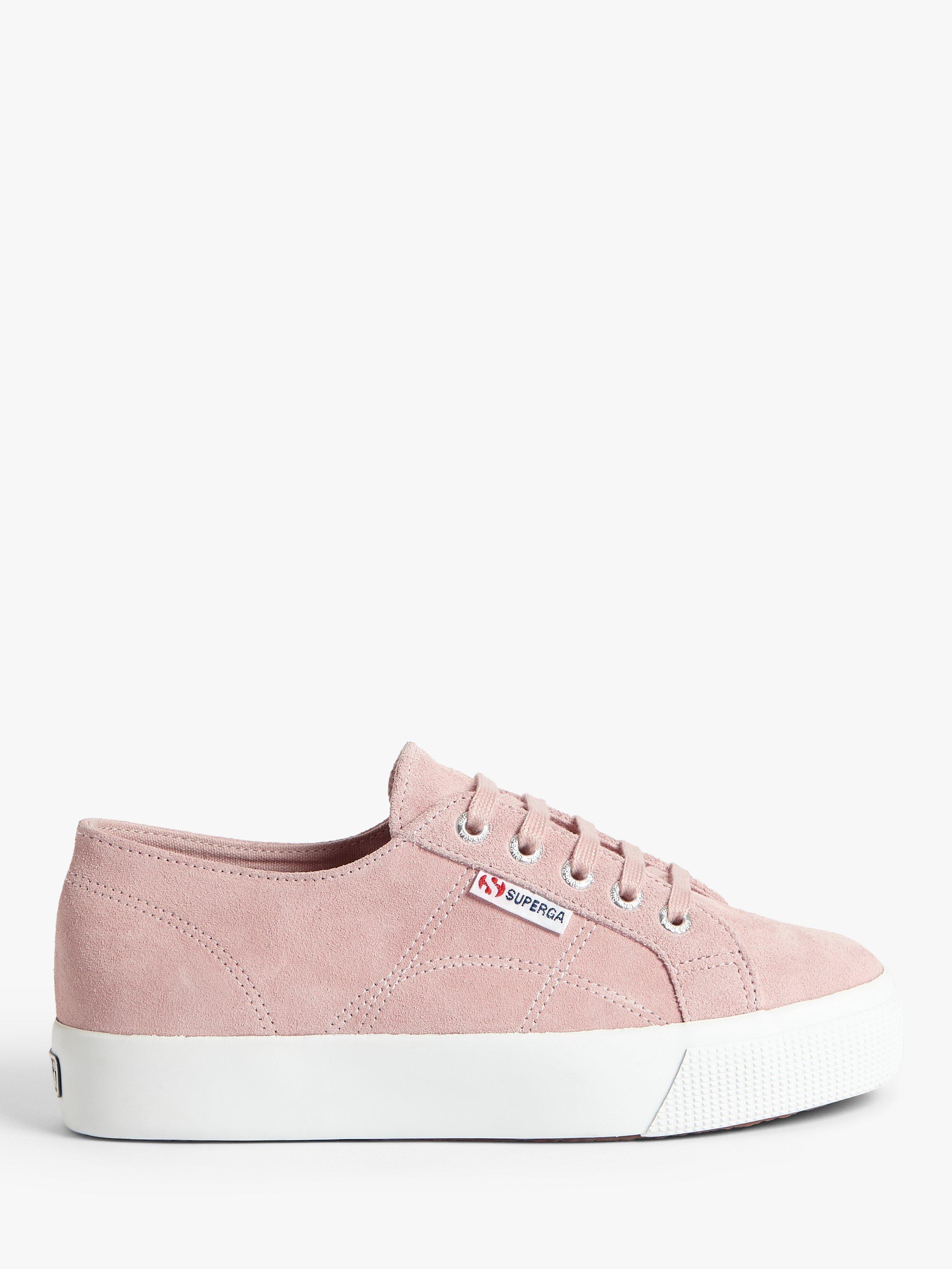 Superga 2730 Suede Flatform Trainers Pink