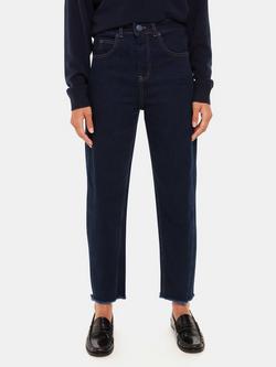 Whistles High Waist Barrel Leg Jeans, Dark Denim