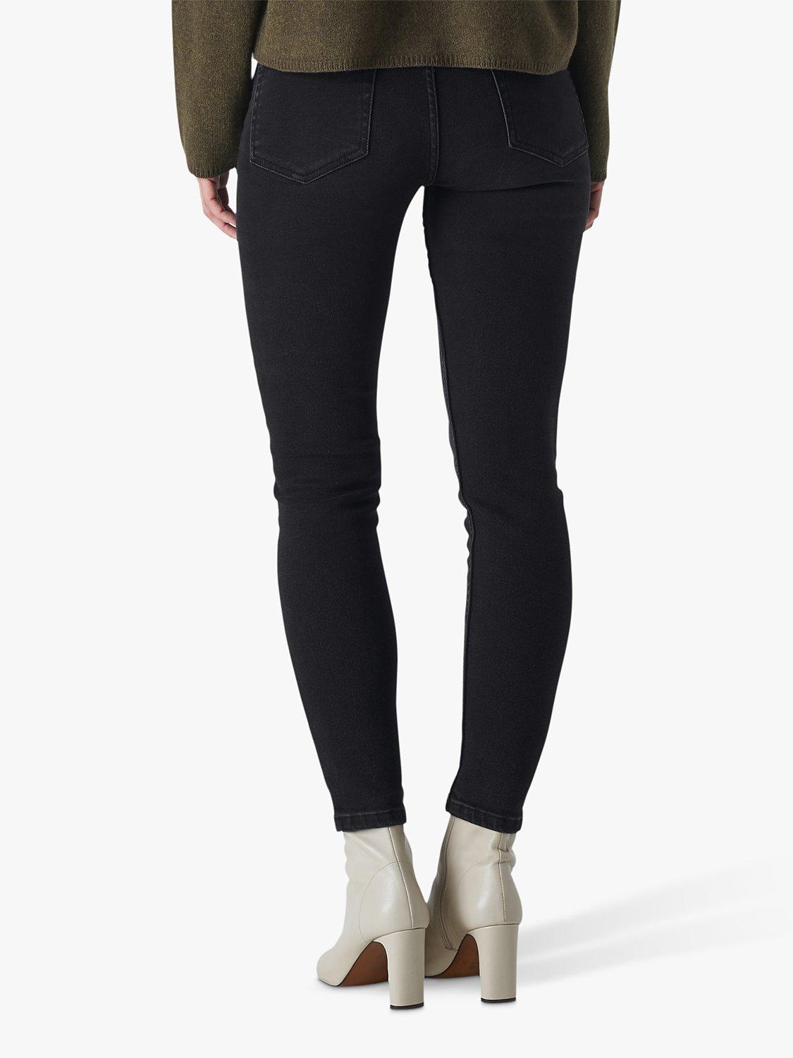 Product image 2 of 3, which shows Whistles Sculptured Skinny Jeans, Black, 26