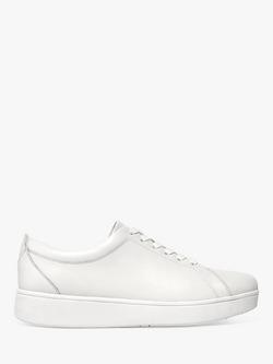 FitFlop Rally Lace Up Leather Trainers, Urban White