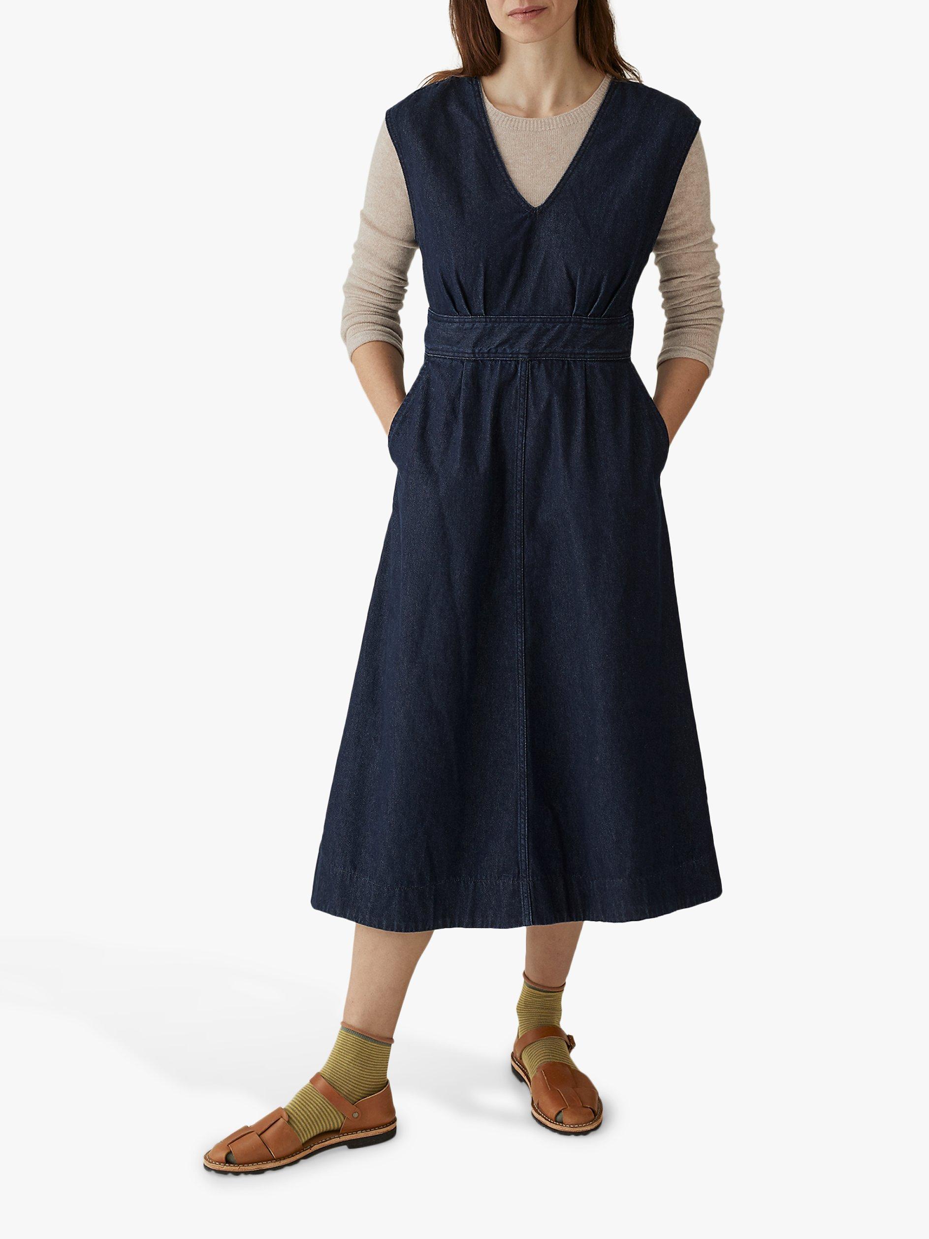 Toast Indigo Denim V Neck Dress Indigo