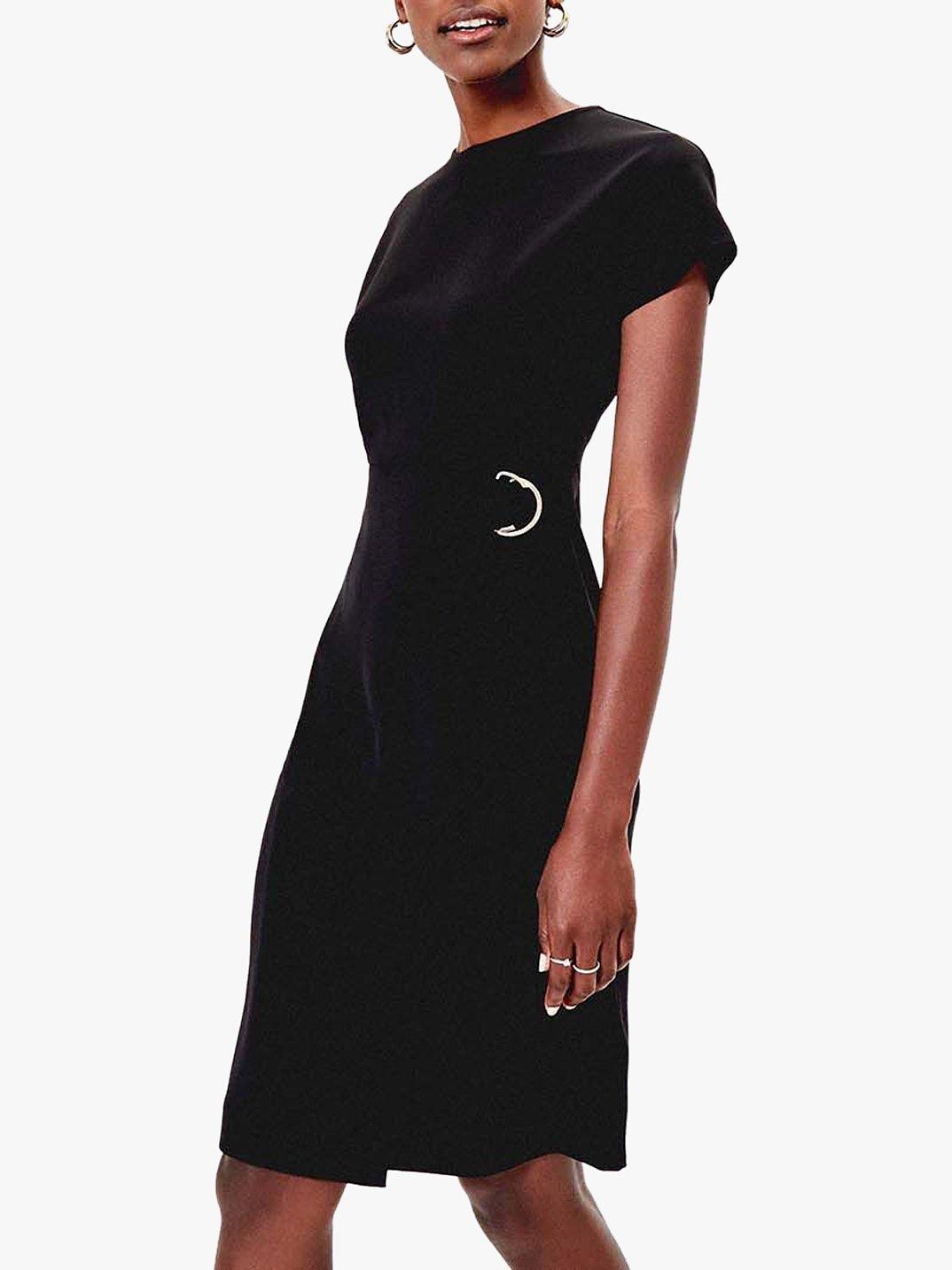 Oasis D-Ring Belt Wiggle Dress, Black