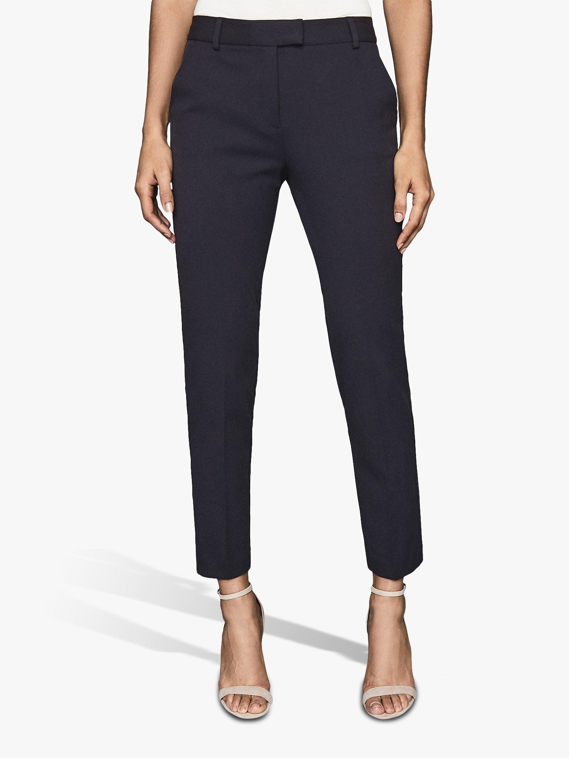 Reiss Joanne Casual Slim Leg Trousers, Navy, 10R display picture 1