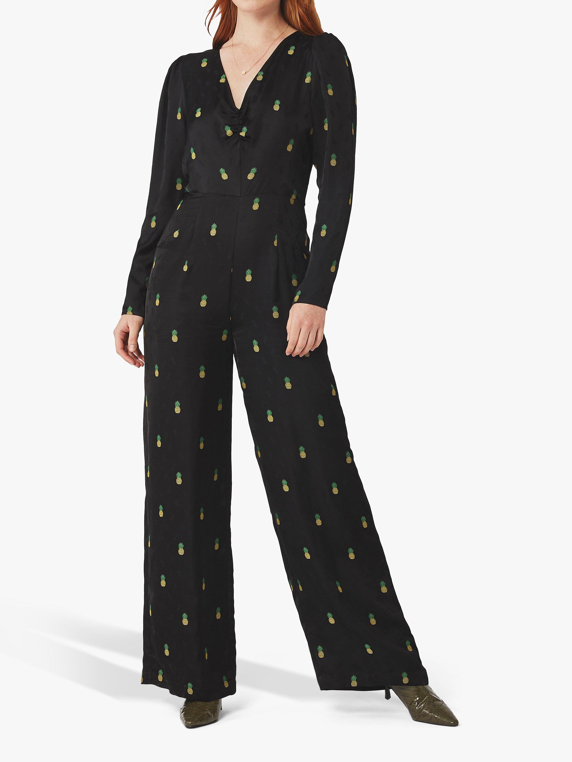 Ghost Iva Pineapple Jumpsuit, Black