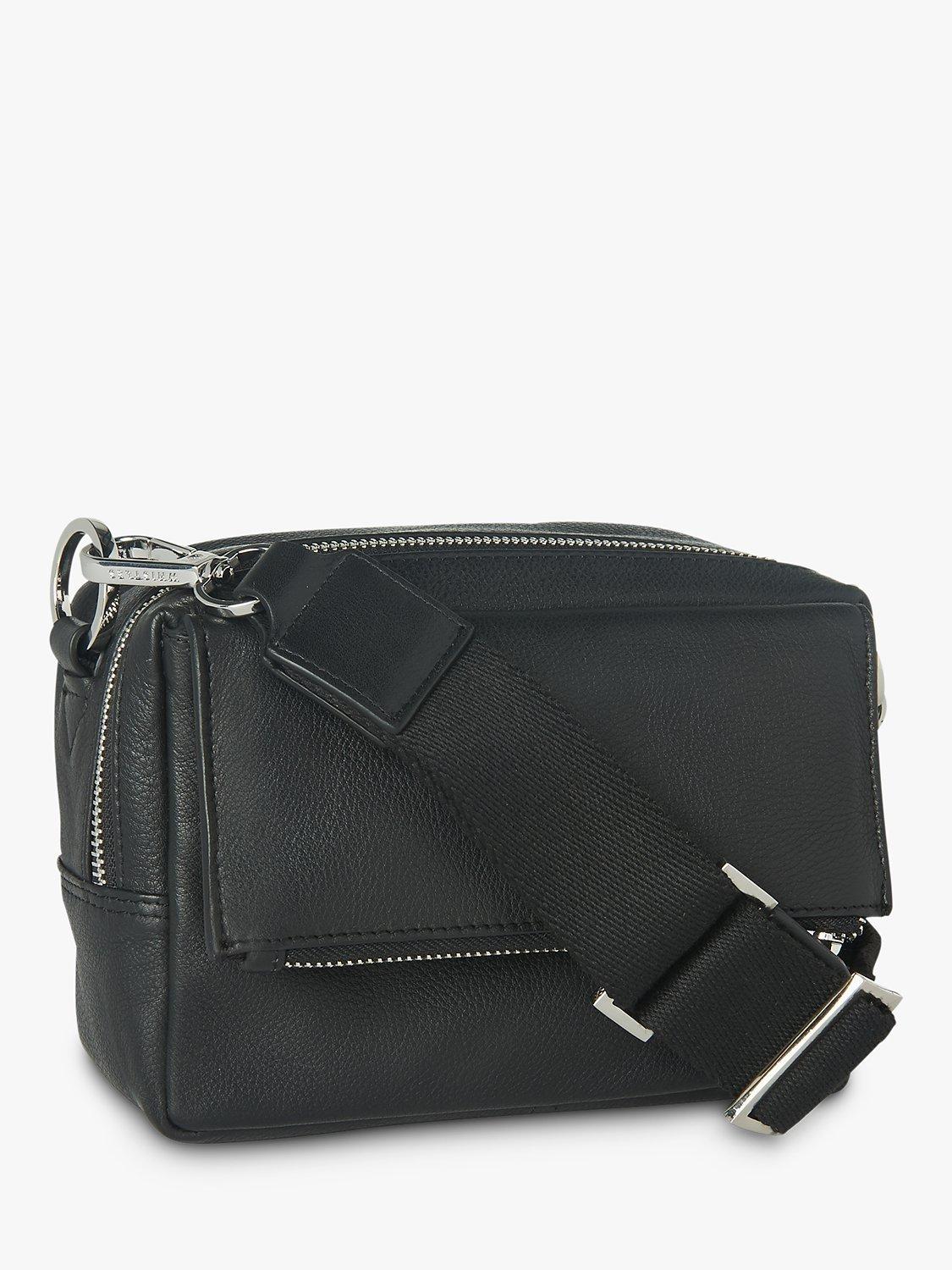 Product image 1 of 4, which shows Whistles Bibi Leather Cross Body Bag, Black