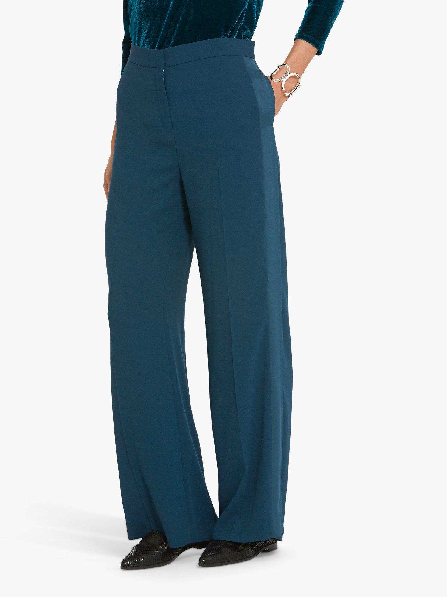 Helen McAlinden Aline Wide Leg Trousers, Teal