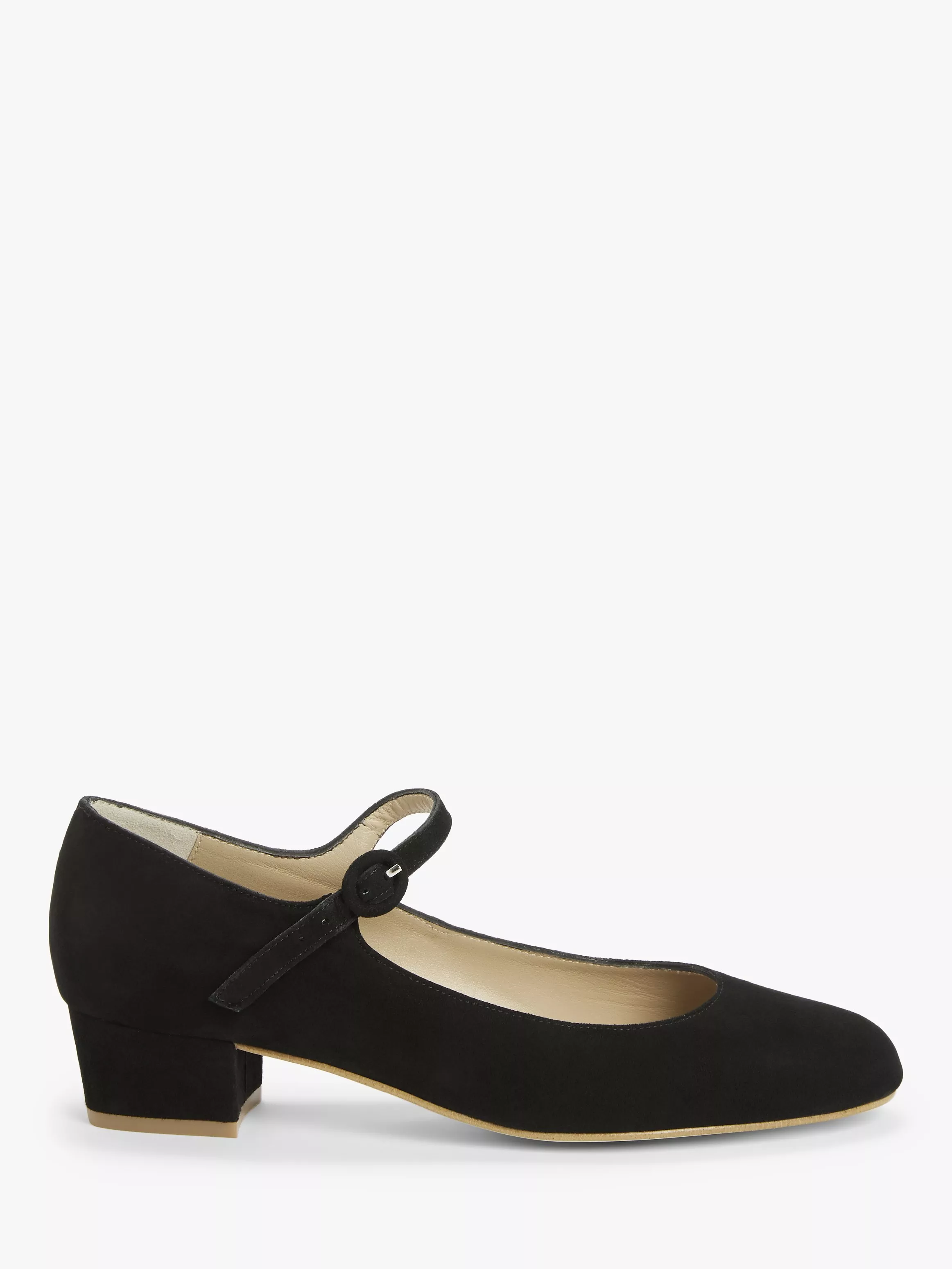 John Lewis Adora Suede Mary Jane Court Shoes Black