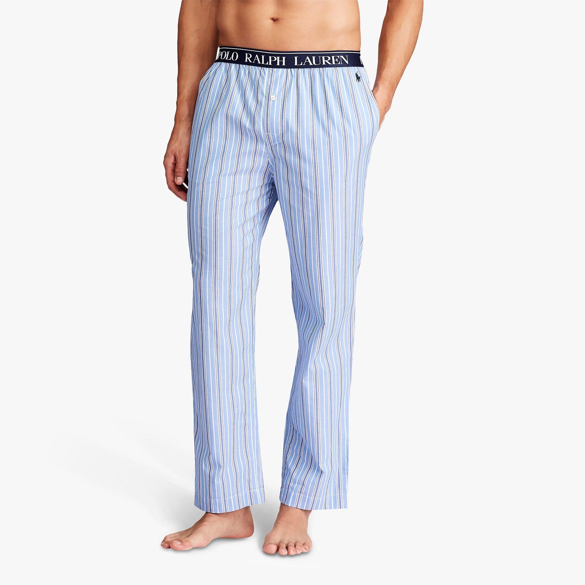 Polo Ralph Lauren Stripe Cotton Pyjama Bottoms Blue