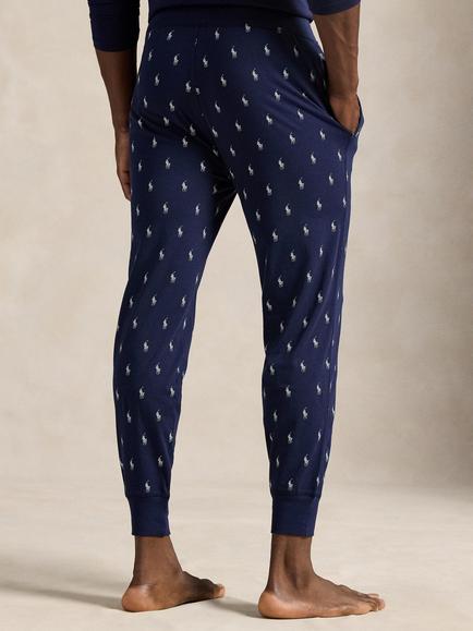 Polo Ralph Lauren Pony Print Jersey Lounge Pants - view 2, Cruise Navy