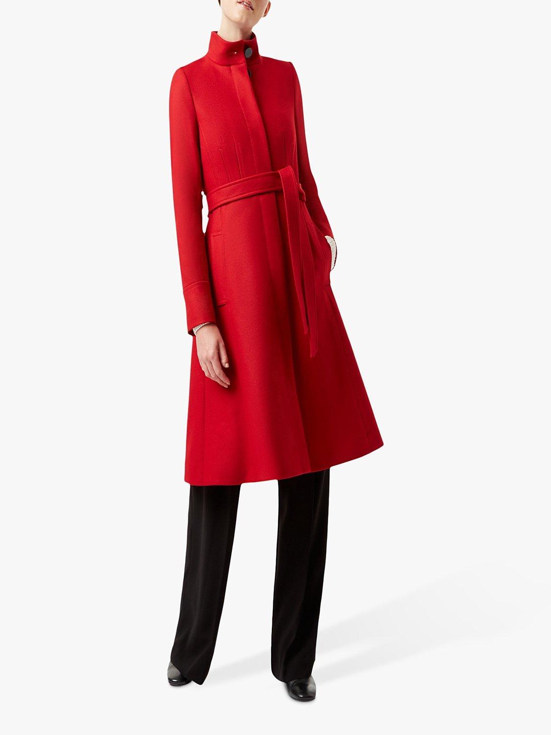 Hobbs Helen Wool Blend Coat Red