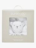 Purebaby Organic Cotton Bunny Rug and Snookie Gift Pack, Pale Grey