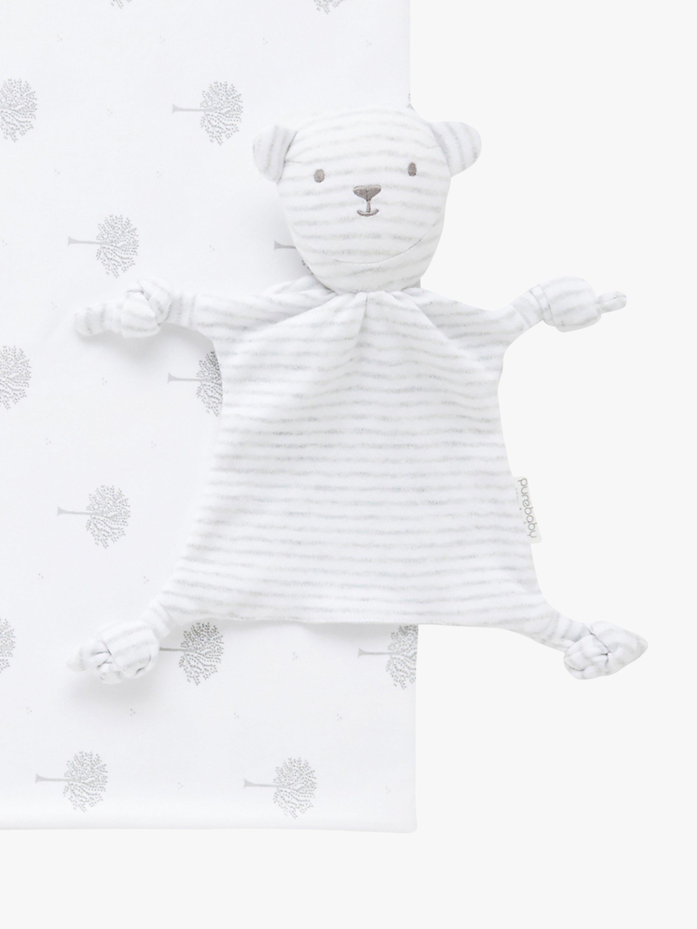 Product image 3 of 3, which shows Purebaby Organic Cotton Bunny Rug and Snookie Gift Pack, Pale Grey