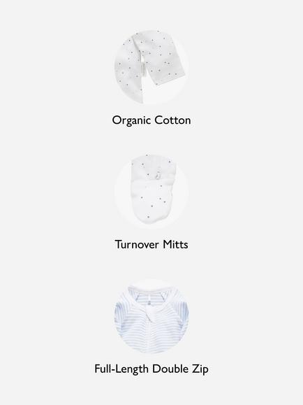 Purebaby Grow Suit, Pack of 2 - view 2, Light Blue
