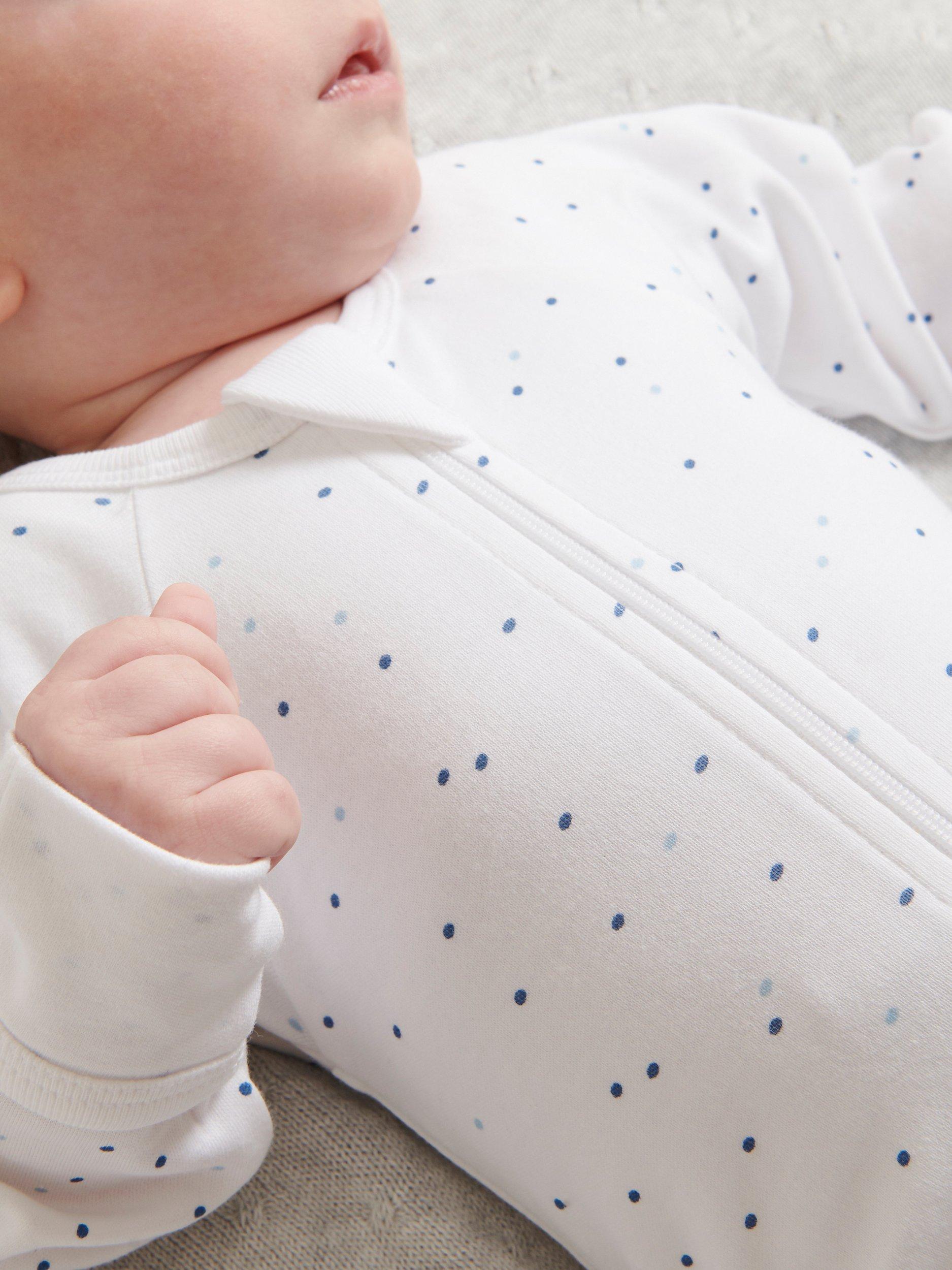 Product image 8 of 9, which shows Purebaby Grow Suit, Pack of 2, Light Blue, Early Baby