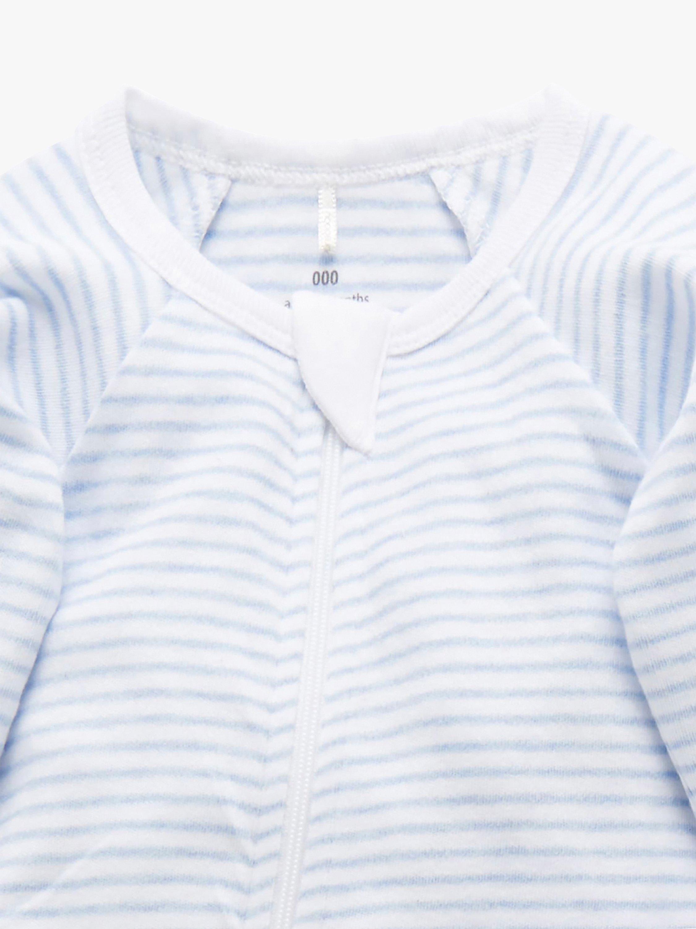 Product image 5 of 9, which shows Purebaby Grow Suit, Pack of 2, Light Blue, Early Baby