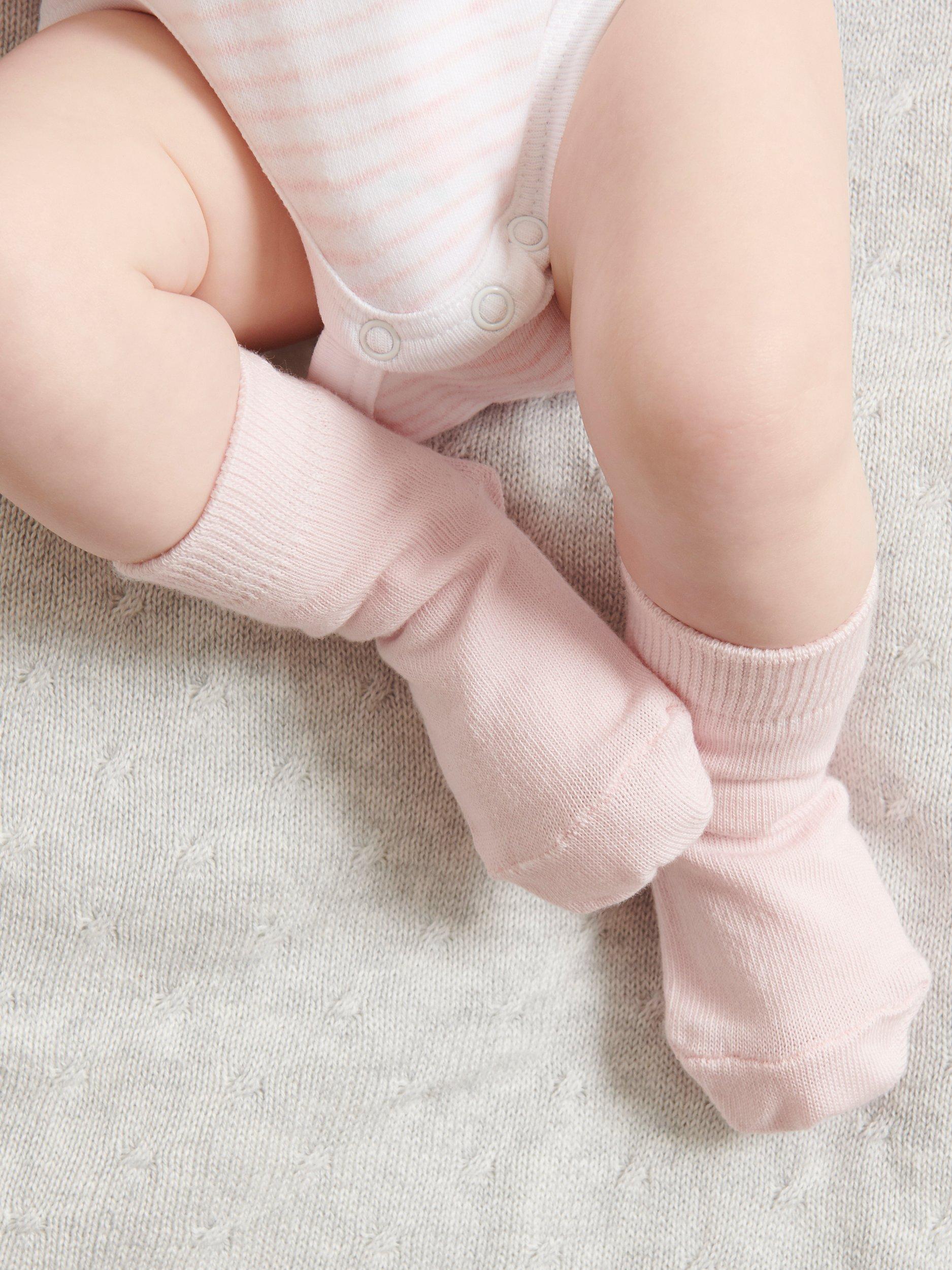 Purebaby Socks, Pack of 3, Light Pink, 0-3 months