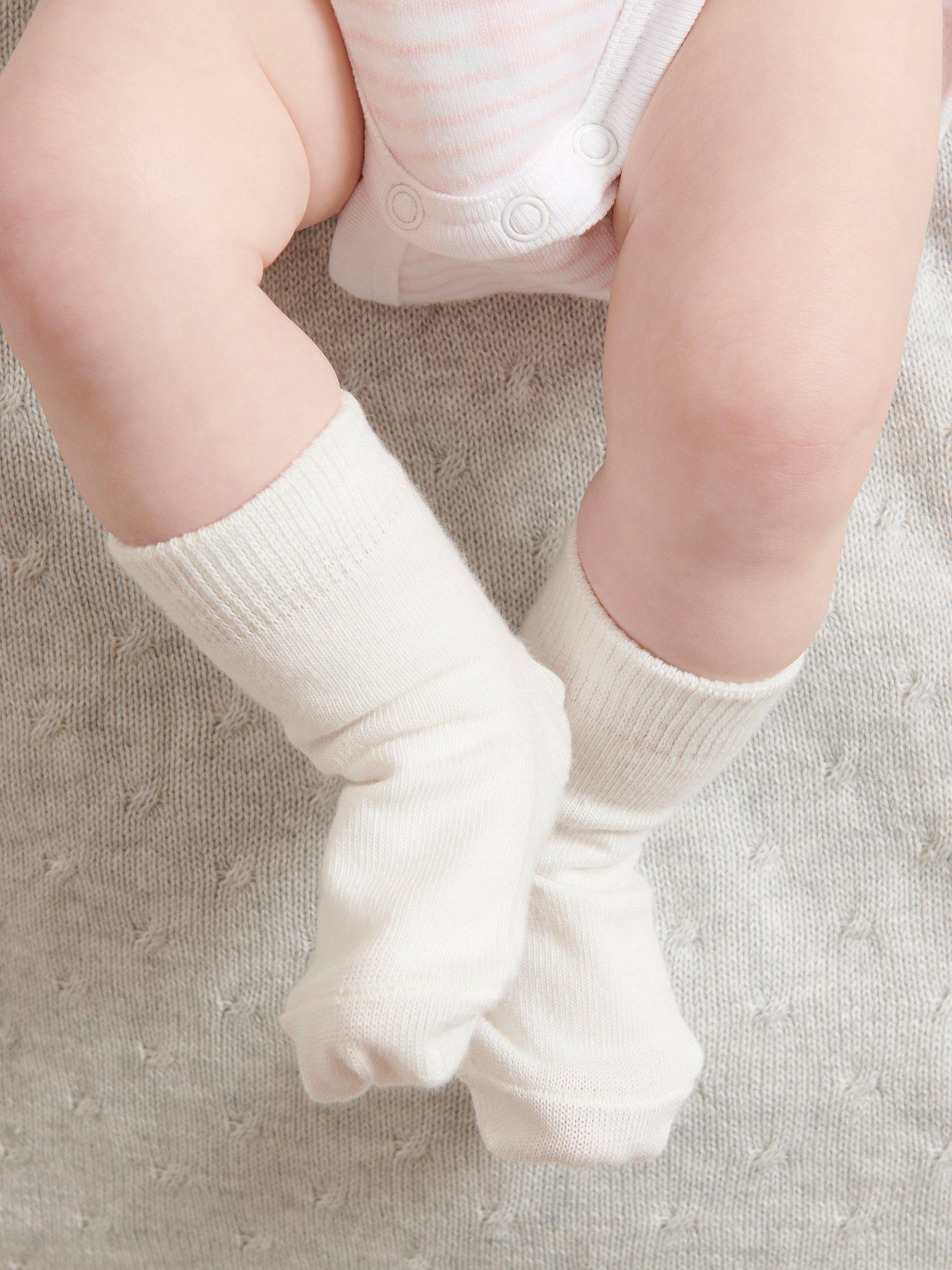 Purebaby Socks, Pack of 3, Light Pink