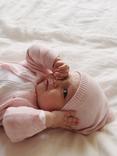 Purebaby Organic Cotton Cardigan, Pale Pink Melange