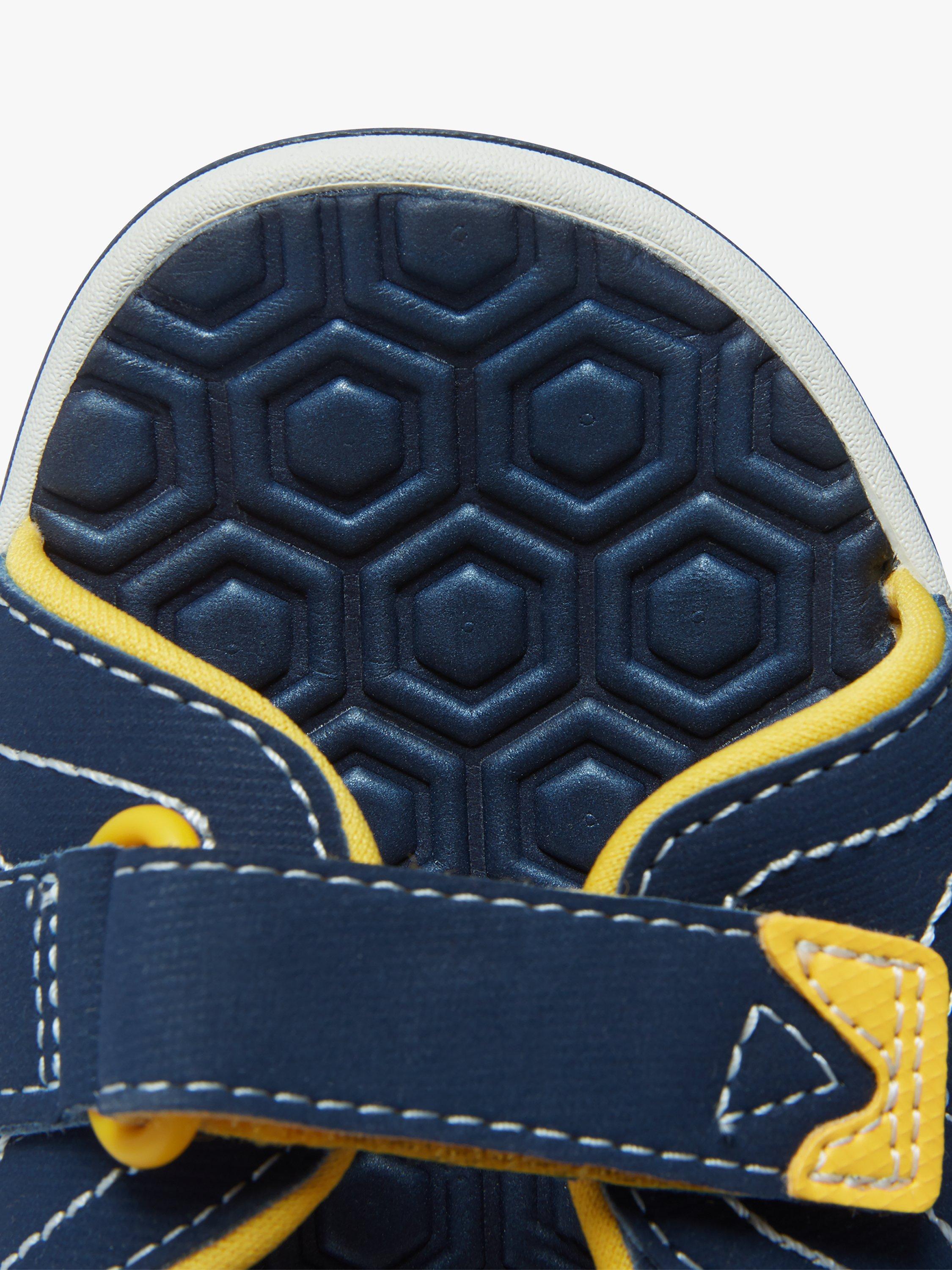 Timberland Kids' Adventure Seeker Riptape Sandals, Navy/ Yellow, 23