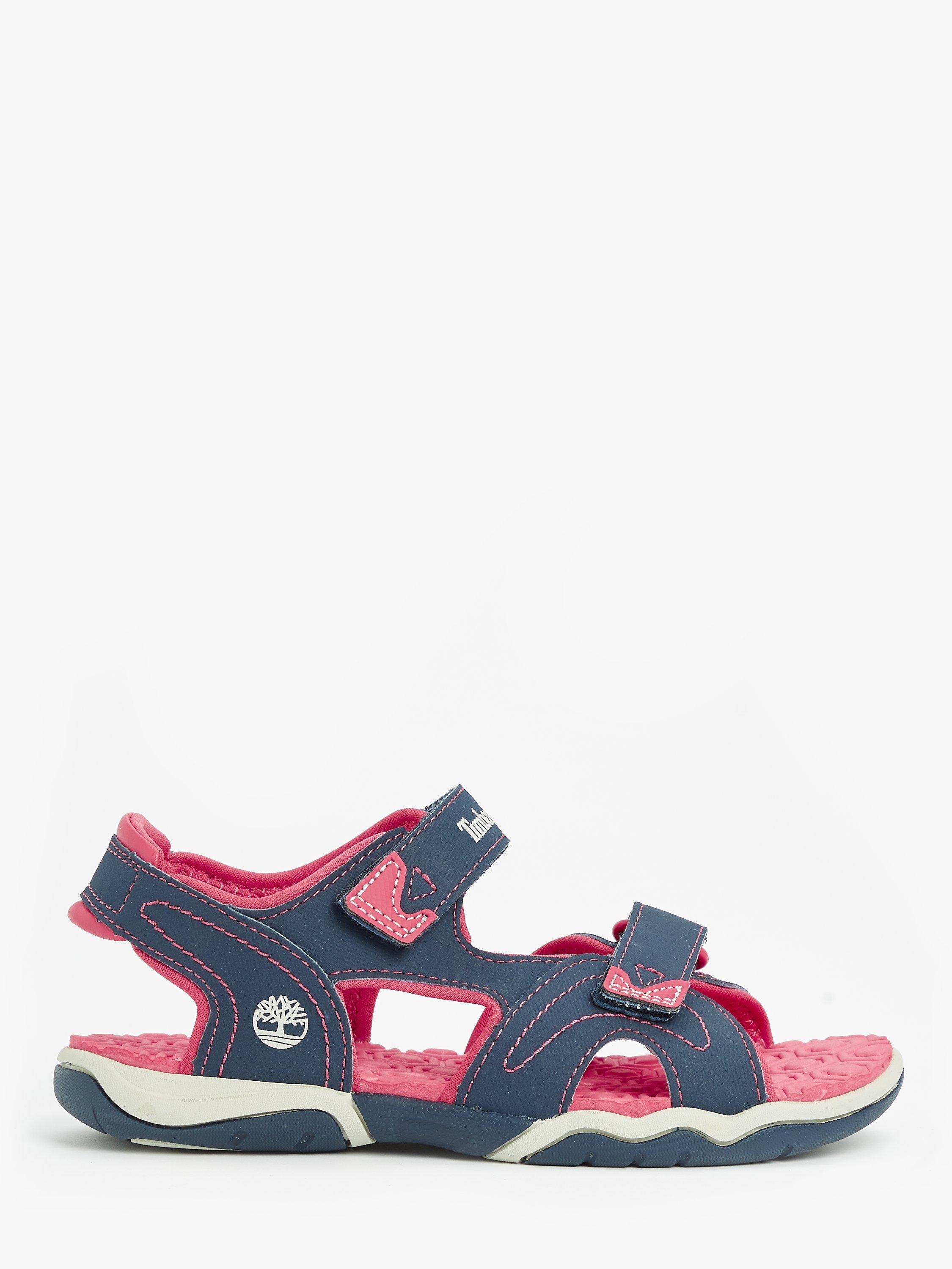 Timberland Children's Adventure Seeker Riptape Sandals, Pink/Navy, 29