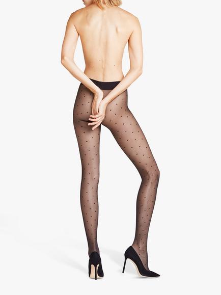 FALKE 15D Dot Sheer Tights, Black - view 2, Black