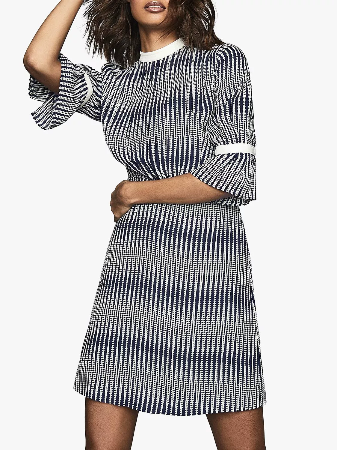REISS☆Niyah Printed Tie Neck Midi Dress ワンピース【UK発】 Reiss Naomi Snake Print Turtleneck Midi-Dress | Saks Fifth