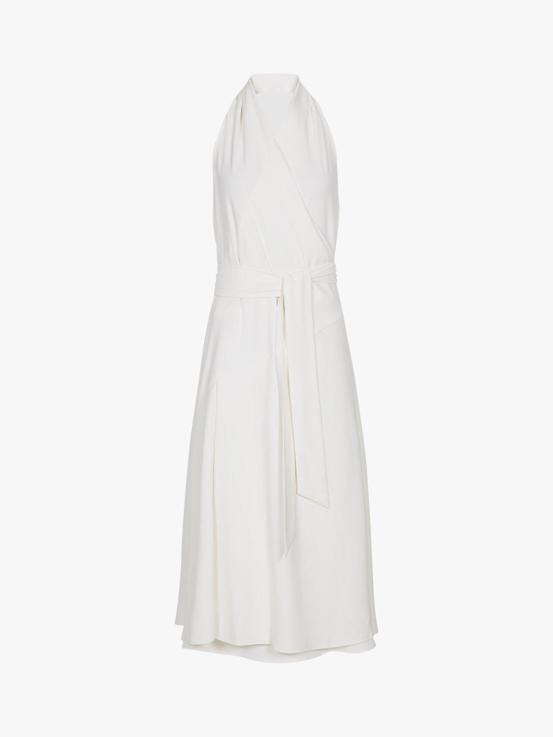 Reiss Piper Halterneck Midi Dress, White