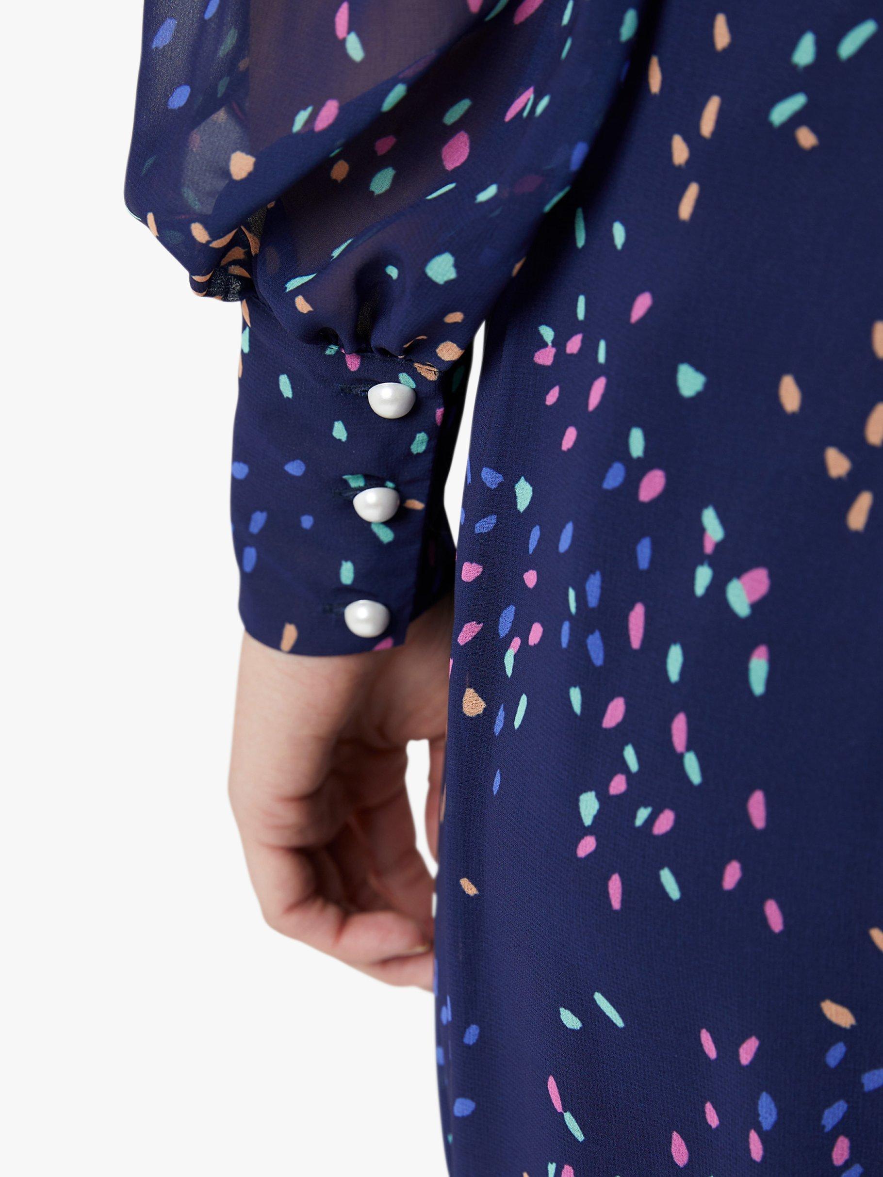 Product image 4 of 4, which shows Maids to Measure Suzannah Maxi Dress, Navy Confetti Print, 8
